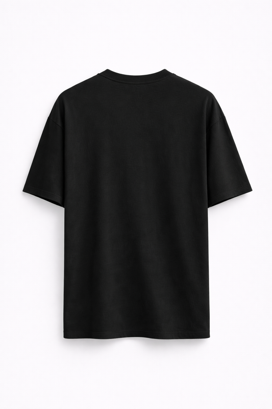 Black Oversized Graphic Streetwear T-Shirt β Premium Cotton | Urban Fit