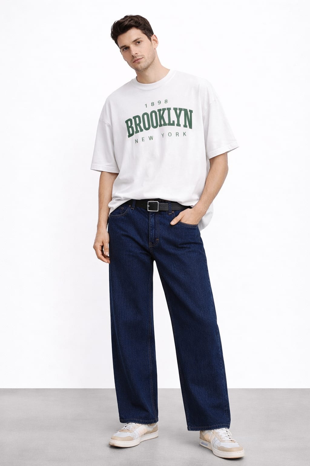 RENVOX Dark Blue Straight Fit Denim Jeans