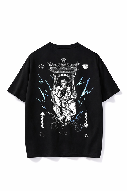 King of Curses Anime Oversized T-Shirt – Black