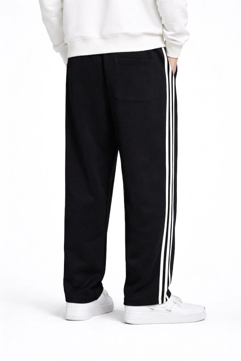 RENVOX Stripe Streetwear Pants – Black