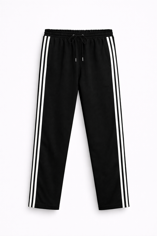 RENVOX Stripe Streetwear Pants – Black
