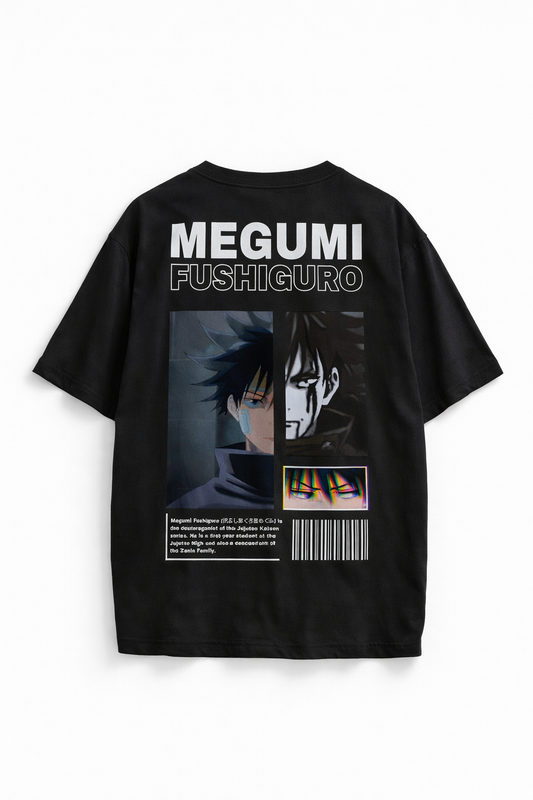 Megumi Fushiguro Anime Oversized T-Shirt – Black