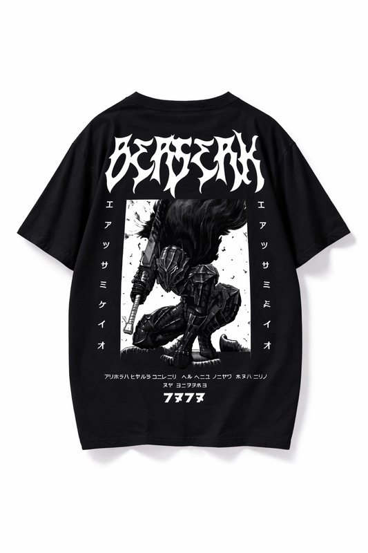 Berserk Guts Graphic Oversized T-Shirt – Black