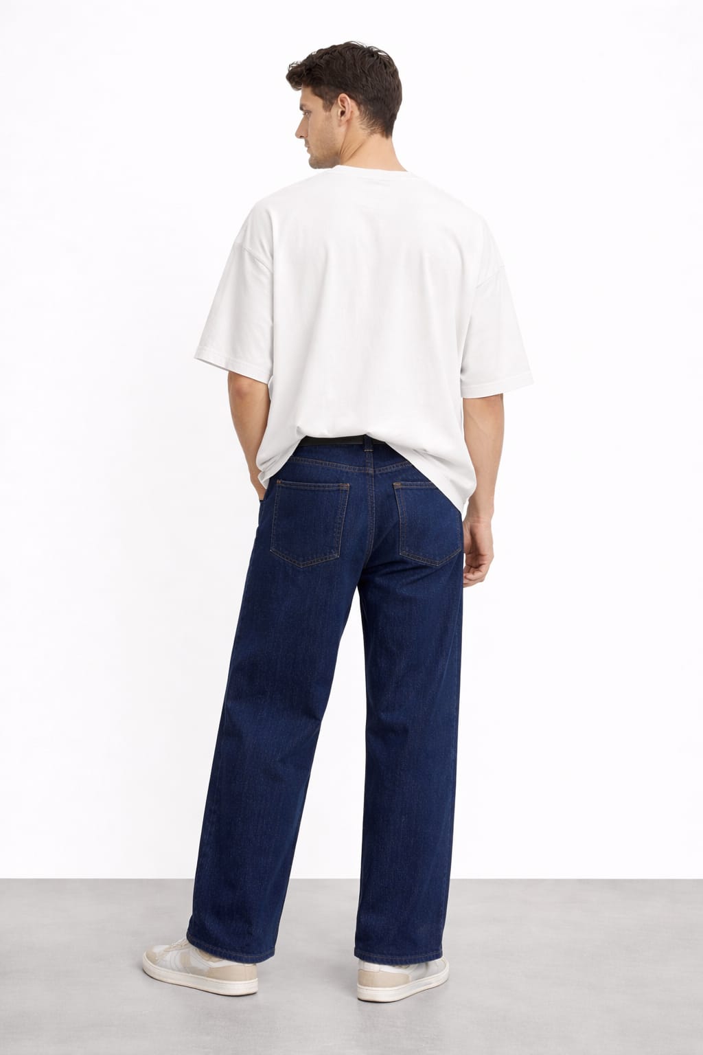 RENVOX Dark Blue Straight Fit Denim Jeans